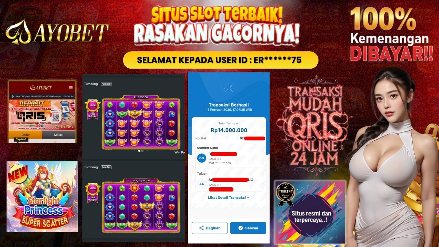 AYOBET JACKPOT SLOT STARLIGHT PRINCESS SUPER SCATTER